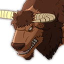 夕暮れのバイソン