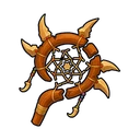 粉々になったスタッフのヘッド