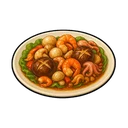 Stir-fried Mushrooms and Seafood