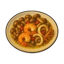 Oil Stir-fried Mushrooms and Seafood